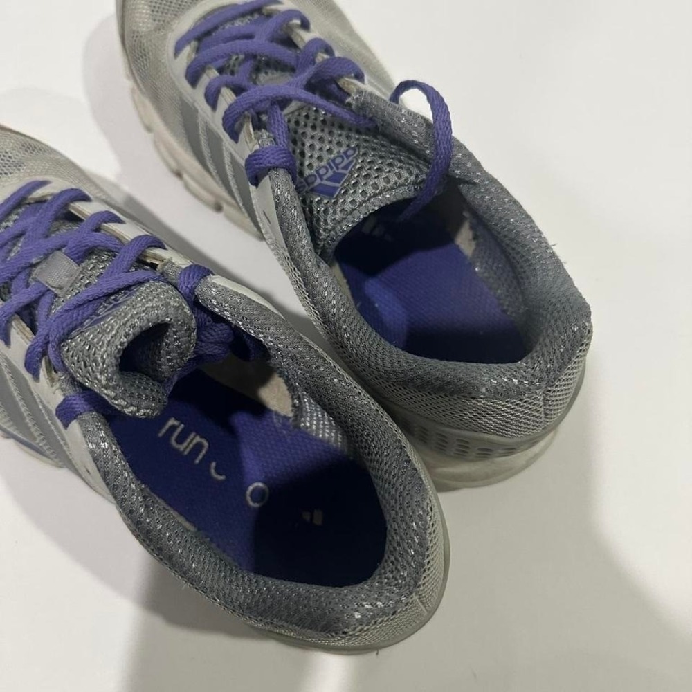 Adidas Grey and Purple Sneakers woman's 8.5 - Picture 6 of 8